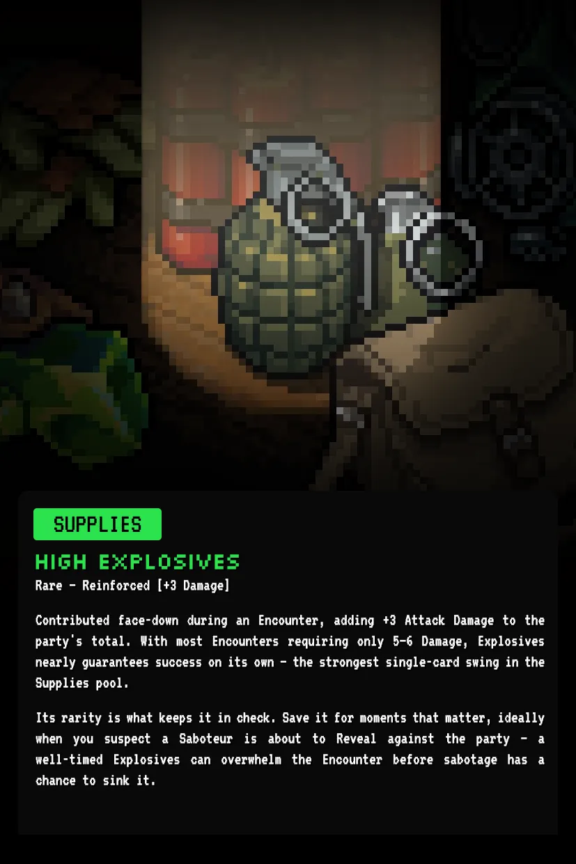 High Explosives — full readout